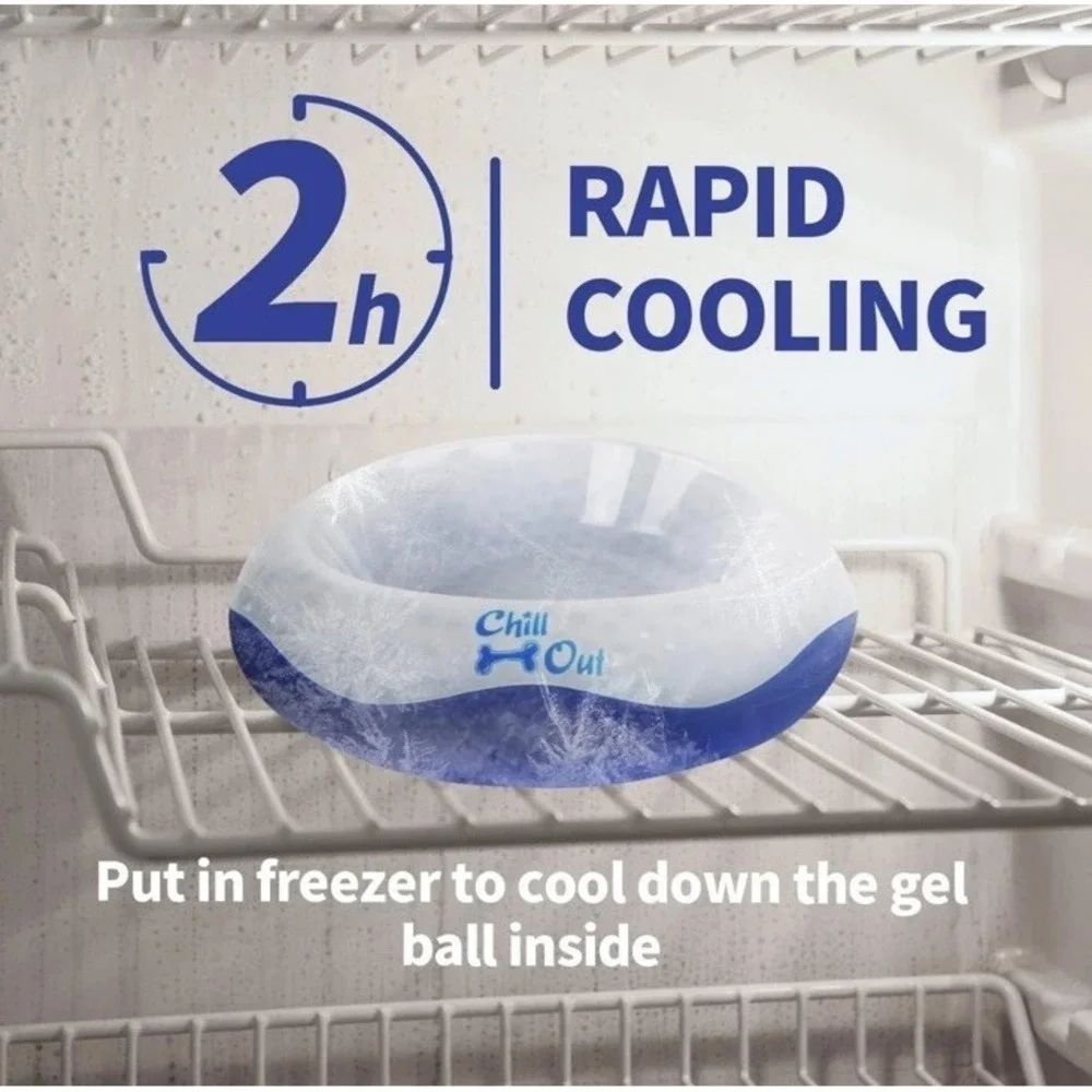 All For Paws Dog Bowl Chill Out Cooler Dish Medium 350 ML‎ for Pet Food or Water
